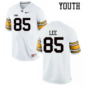 Youth Iowa Hawkeyes Logan Lee #85 Embroidery White Jerseys 284244-985