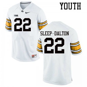 Youth Iowa Hawkeyes Michael Sleep-Dalton #22 Stitch White Jersey 443433-611