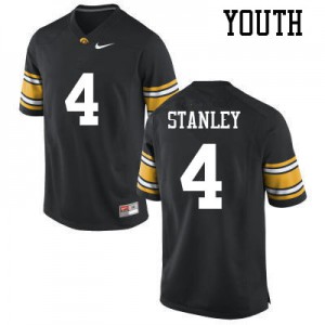 Youth Iowa Hawkeyes Nate Stanley #4 Black Embroidery Jersey 562425-972