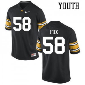 Youth Iowa Hawkeyes Taylor Fox #58 Black Football Jerseys 904988-862