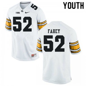Youth Iowa Hawkeyes Asher Fahey #52 Official White Jersey 657653-544