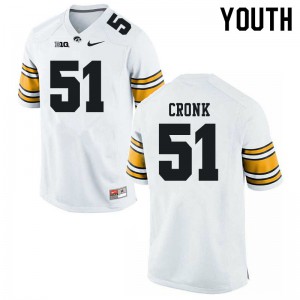 Youth Iowa Hawkeyes Coy Cronk #51 Player White Jersey 677527-326