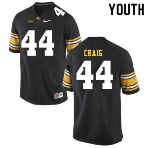 Youth Iowa Hawkeyes Deontae Craig #44 University Black Jersey 658847-555