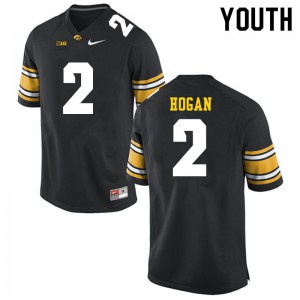 Youth Iowa Hawkeyes Deuce Hogan #2 Official Black Jerseys 892726-738
