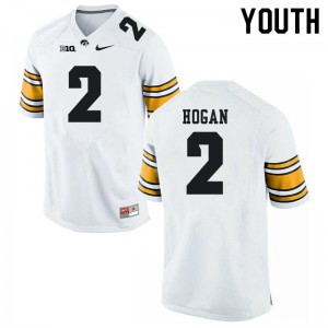 Youth Iowa Hawkeyes Deuce Hogan #2 White Stitch Jersey 762254-805
