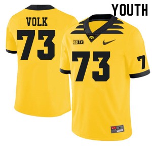 Youth Iowa Hawkeyes Josh Volk #73 Gold College Jersey 744020-604