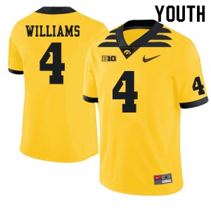 Youth Iowa Hawkeyes Leshon Williams #4 Gold Player Jersey 590997-856