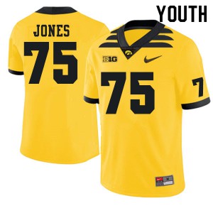 Youth Iowa Hawkeyes Logan Jones #75 Stitched Gold Jerseys 201636-847