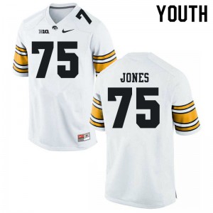 Youth Iowa Hawkeyes Logan Jones #75 White High School Jerseys 245476-142