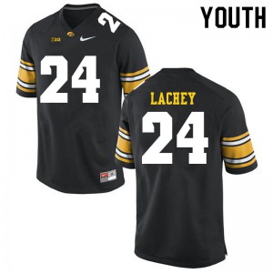 Youth Iowa Hawkeyes Luke Lachey #24 Black Player Jerseys 940883-796