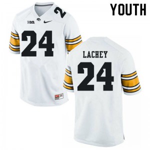 Youth Iowa Hawkeyes Luke Lachey #24 White University Jersey 489859-450