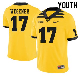 Youth Iowa Hawkeyes Wyatt Wegener #17 Football Gold Jersey 562799-759