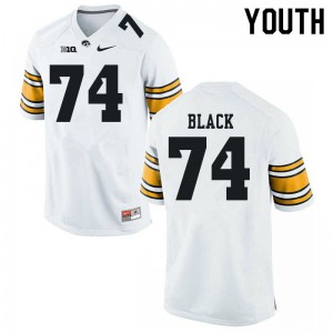 Youth Iowa Hawkeyes Yahya Black #74 White College Jersey 676803-631