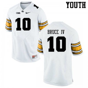 Youth Iowa Hawkeyes Arland Bruce IV #10 College White Jersey 444217-372