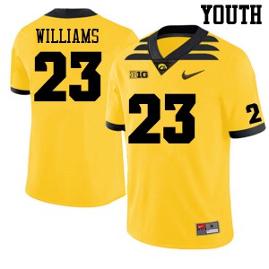 Youth Iowa Hawkeyes Xavior Williams #23 Football Gold Jersey 474295-623
