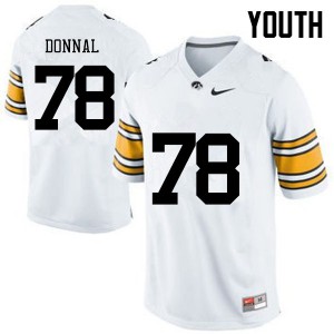 Youth Iowa Hawkeyes Andrew Donnal #78 Official White Jerseys 877015-888