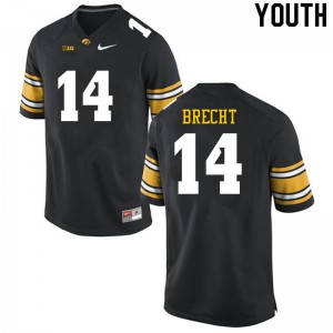 Youth Iowa Hawkeyes Brody Brecht #14 Black Official Jersey 984188-404