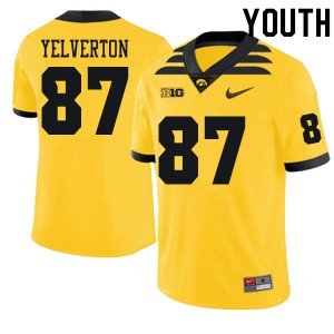Youth Iowa Hawkeyes Elijah Yelverton #87 College Gold Jersey 542292-480