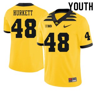 Youth Iowa Hawkeyes Ethan Hurkett #48 Official Gold Jerseys 571916-474