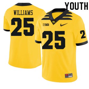 Youth Iowa Hawkeyes Gavin Williams #25 Football Gold Jersey 254019-926