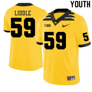 Youth Iowa Hawkeyes Griffin Liddle #59 Gold College Jerseys 130535-594