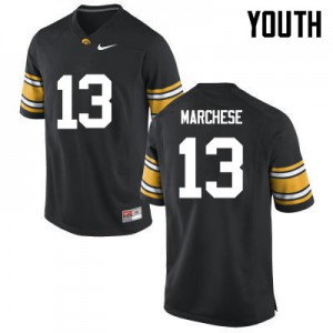 Youth Iowa Hawkeyes Henry Marchese #13 Black Embroidery Jersey 405820-419