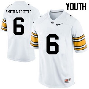 Youth Iowa Hawkeyes Ihmir Smith-Marsette #6 White College Jerseys 724009-888