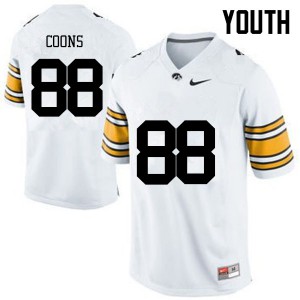 Youth Iowa Hawkeyes Jacob Coons #88 White College Jerseys 937768-388