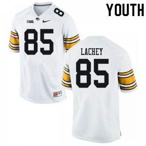 Youth Iowa Hawkeyes Luke Lachey #85 Stitched White Jerseys 917385-957