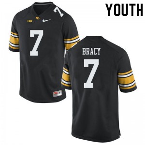 Youth Iowa Hawkeyes Reggie Bracy #7 Black Football Jerseys 691765-633